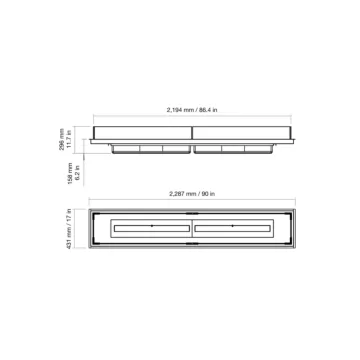 Linear 90 Fire Pit Kit